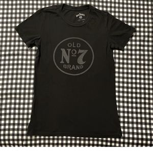 No. 7 black Tshirt - unisex